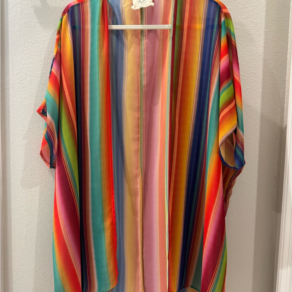 Colorful Striped Kimono